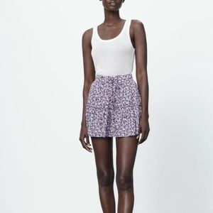 ZARA FLORAL PRINT SKORT